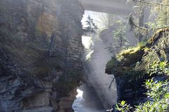 20 Looking Back Up At Walkway Over Athabasca River At Athabasca Falls On Icefields Parkway